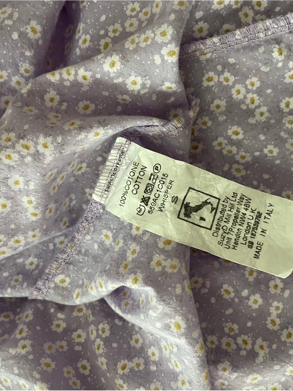 Suzy D 100% Cotton Lavender Floral Ruffle Tiered Maxi Slip Dress NWT Size S - Picture 6 of 7